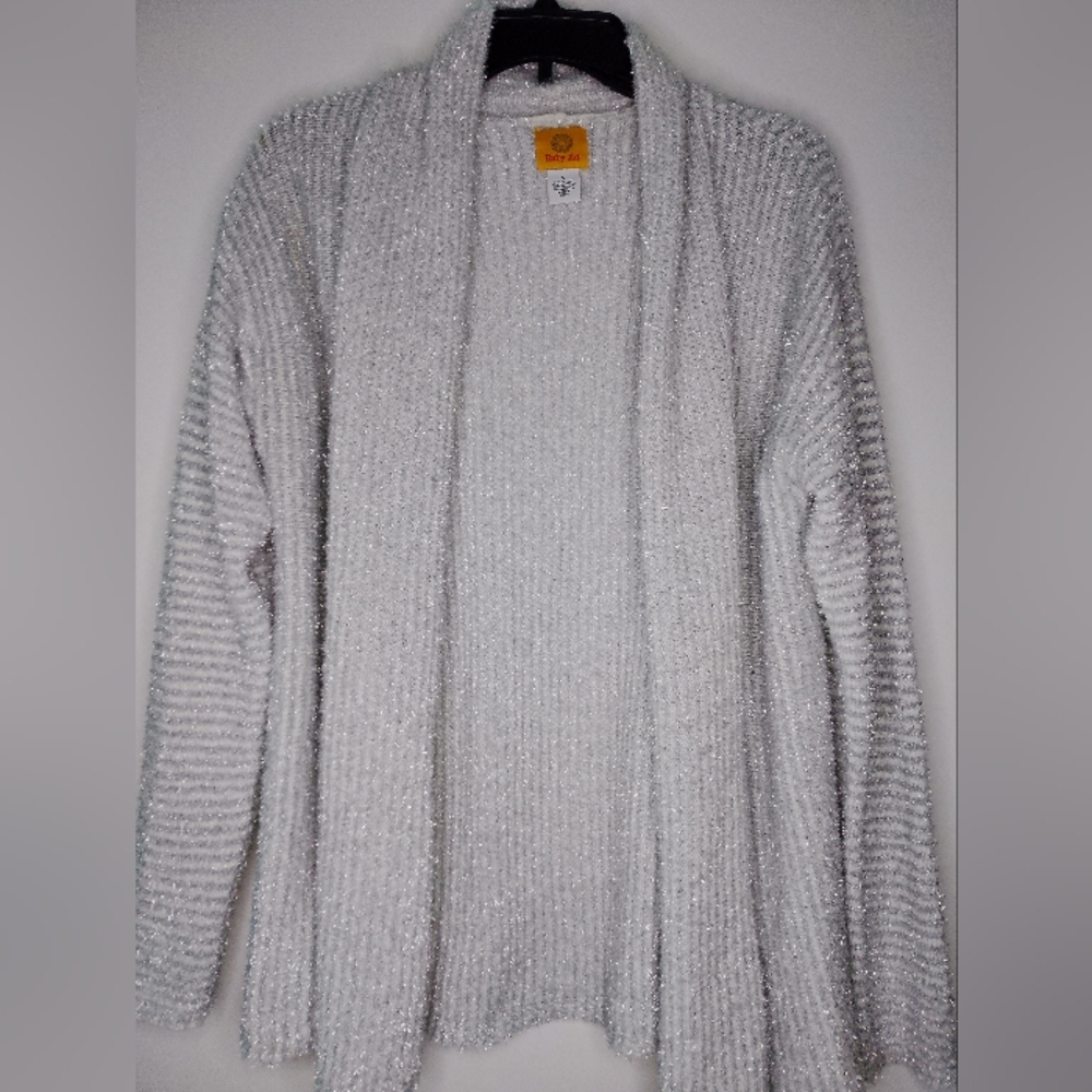 Ruby Rd. Shimmering Silver Cardigan